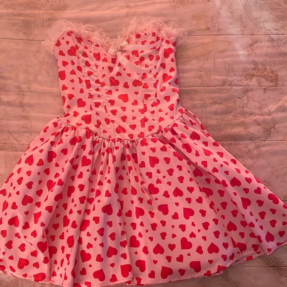 Dolls Kill Sugar Thrillz Corset Heart Dress